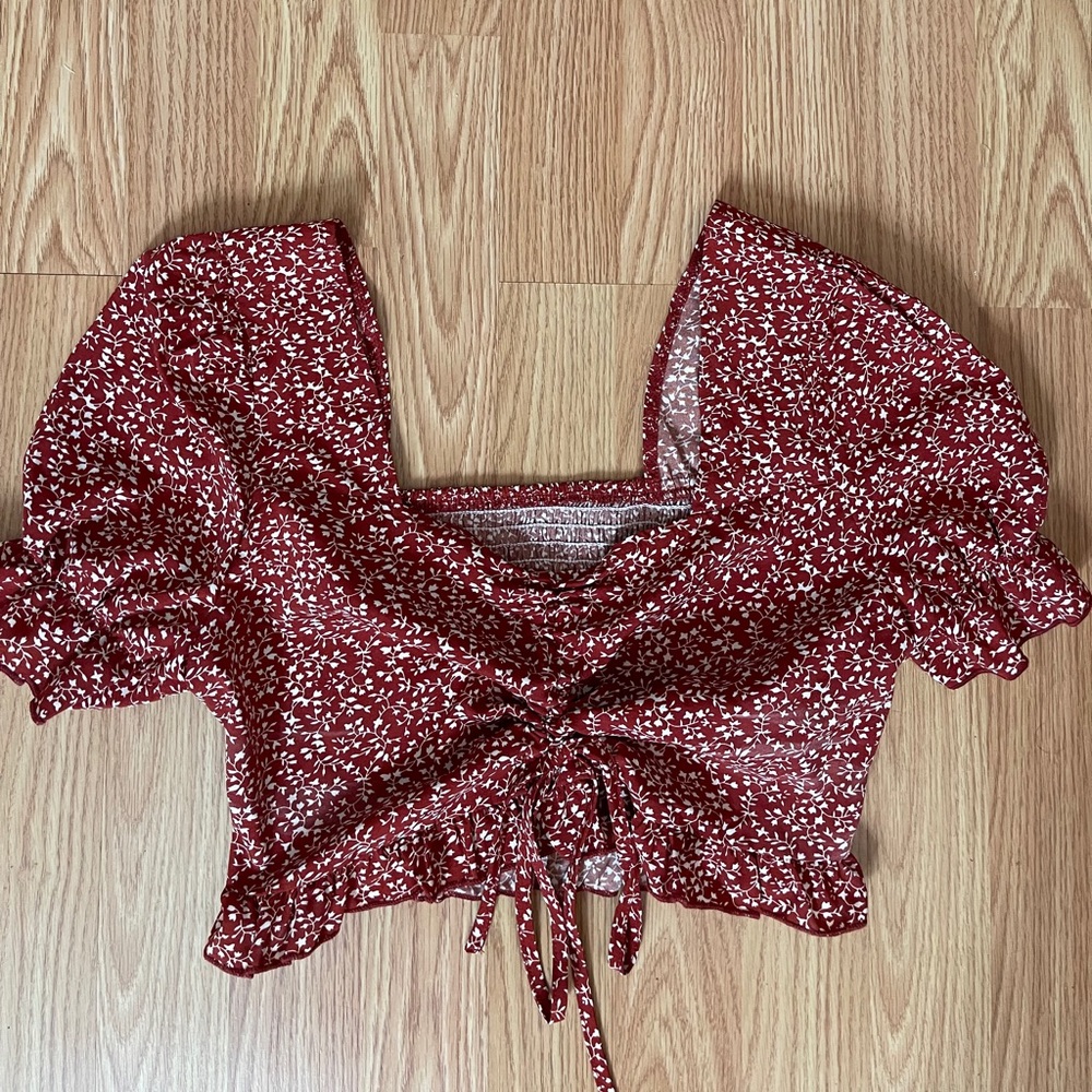 Shein Drawstring Front Top - Picture 3 of 5